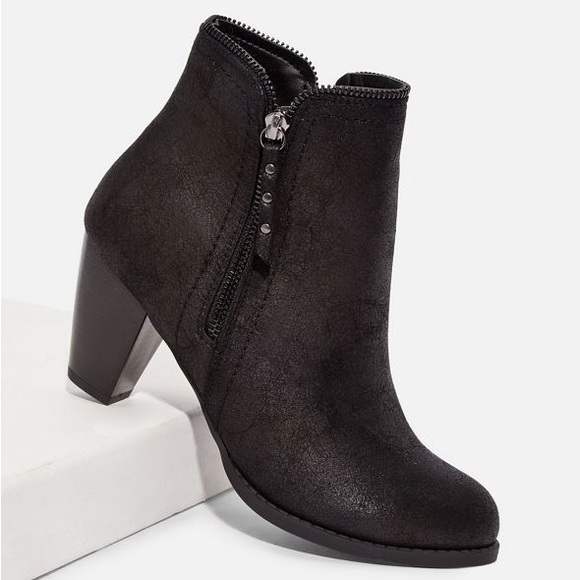 NIB ✨ JustFab Rayleene Side Zip Ankle Bootie | Size 7 - Picture 1 of 8